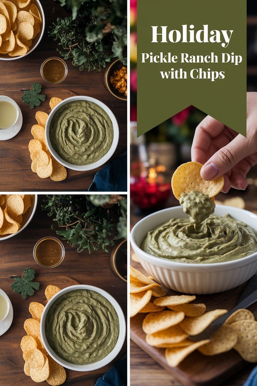pickle ranch dip with chips