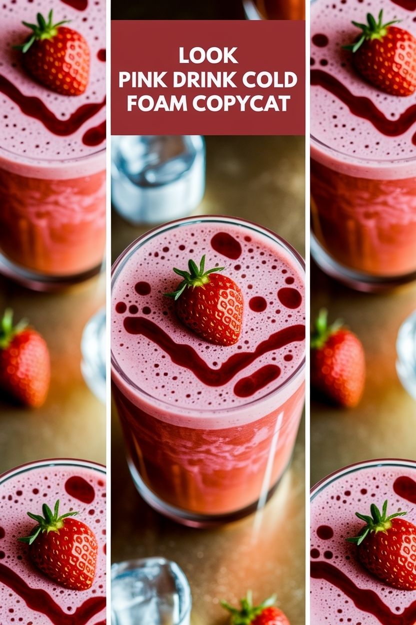 pink drink cold foam copycat