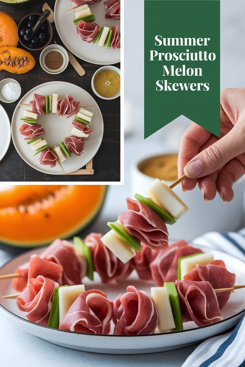 prosciutto melon skewers