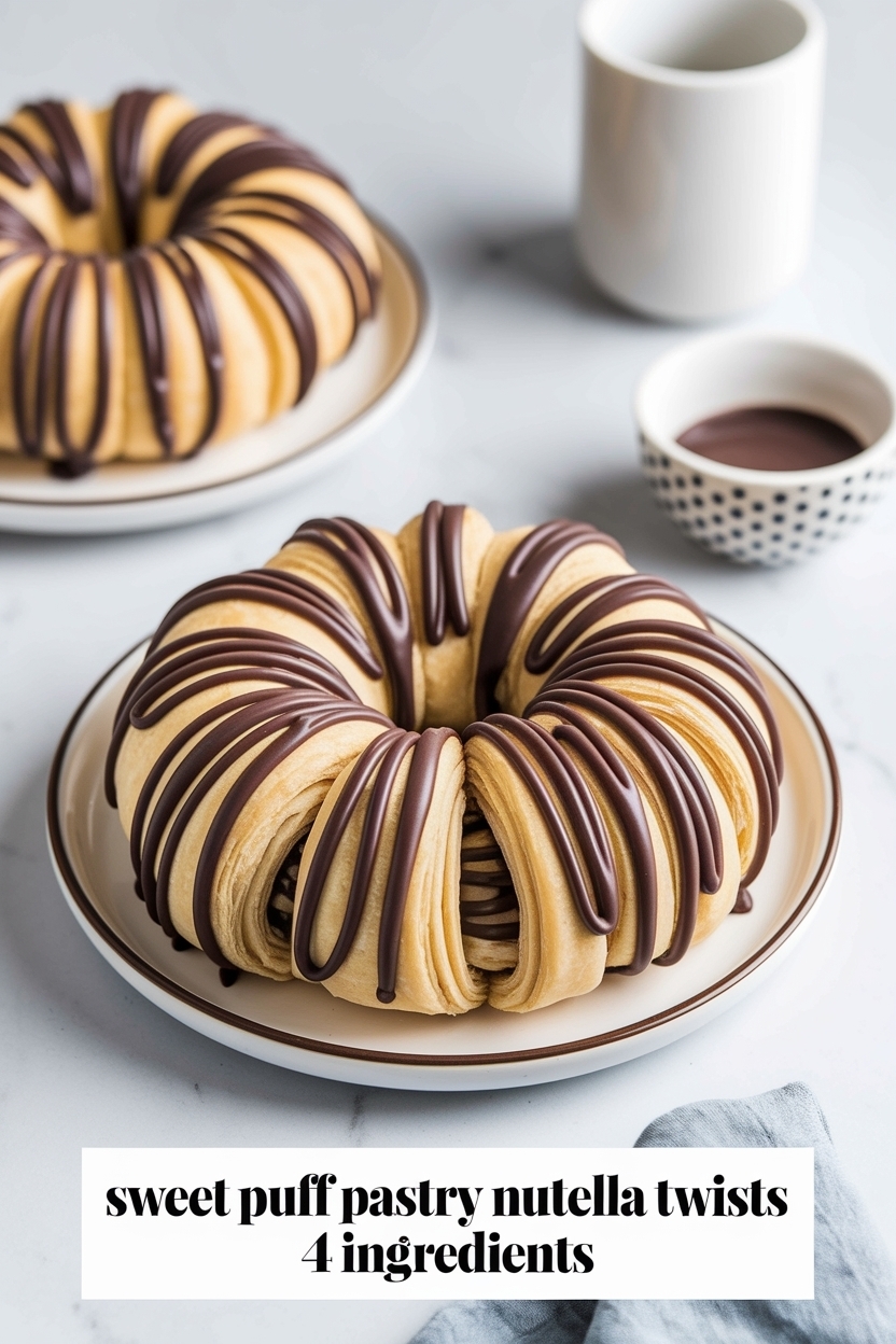 puff pastry nutella twists 4 ingredients
