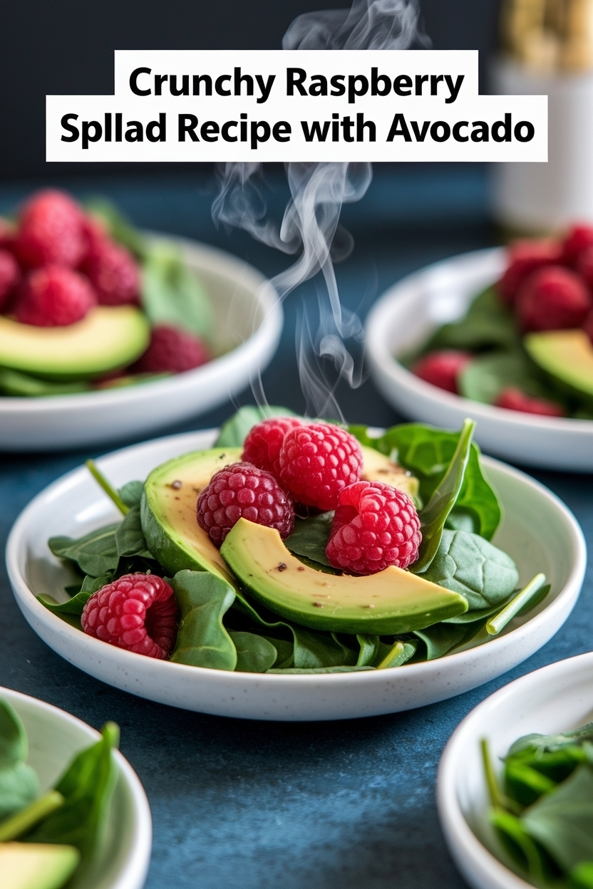 raspberry spinach salad recipe with avocado