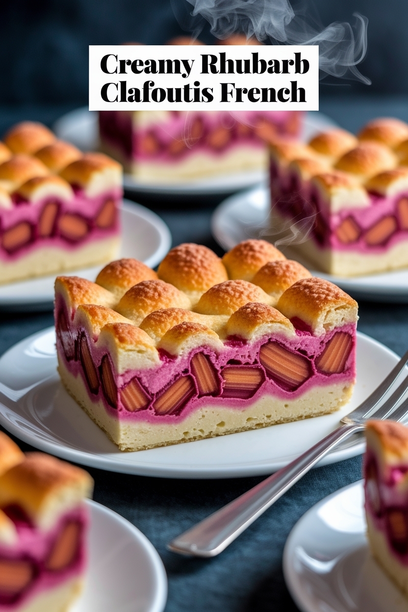 rhubarb clafoutis french