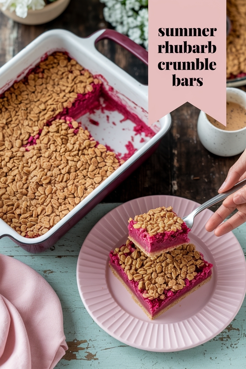 rhubarb crumble bars