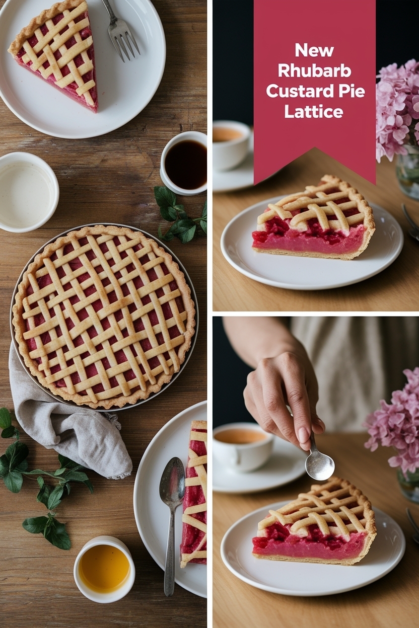rhubarb custard pie lattice