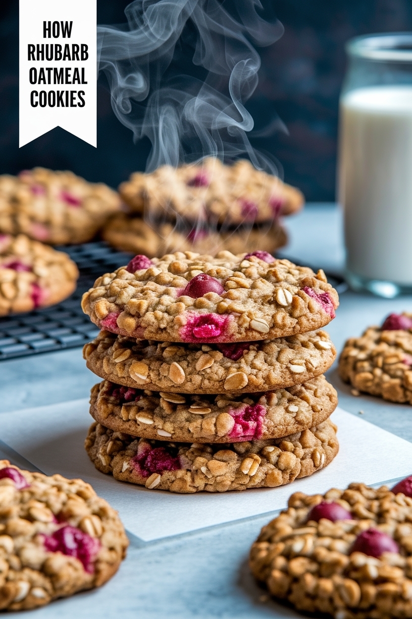 rhubarb oatmeal cookies