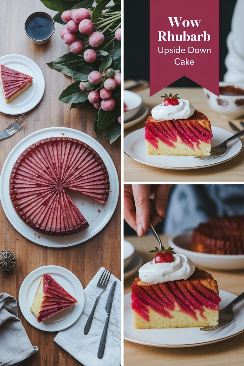 rhubarb upside down cake