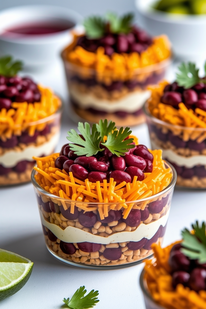 seven layer taco dip cups individual