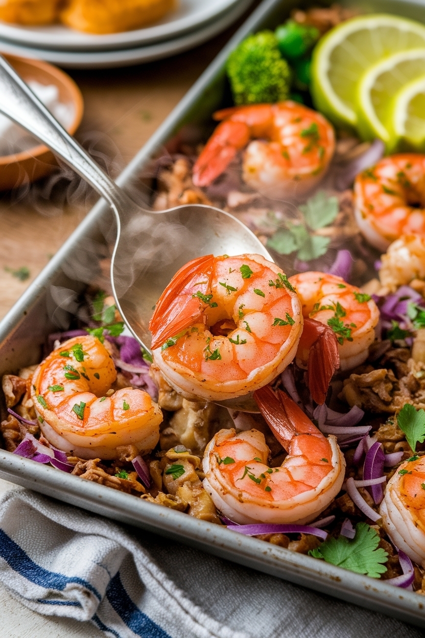 sheet pan shrimp fajitas recipe
