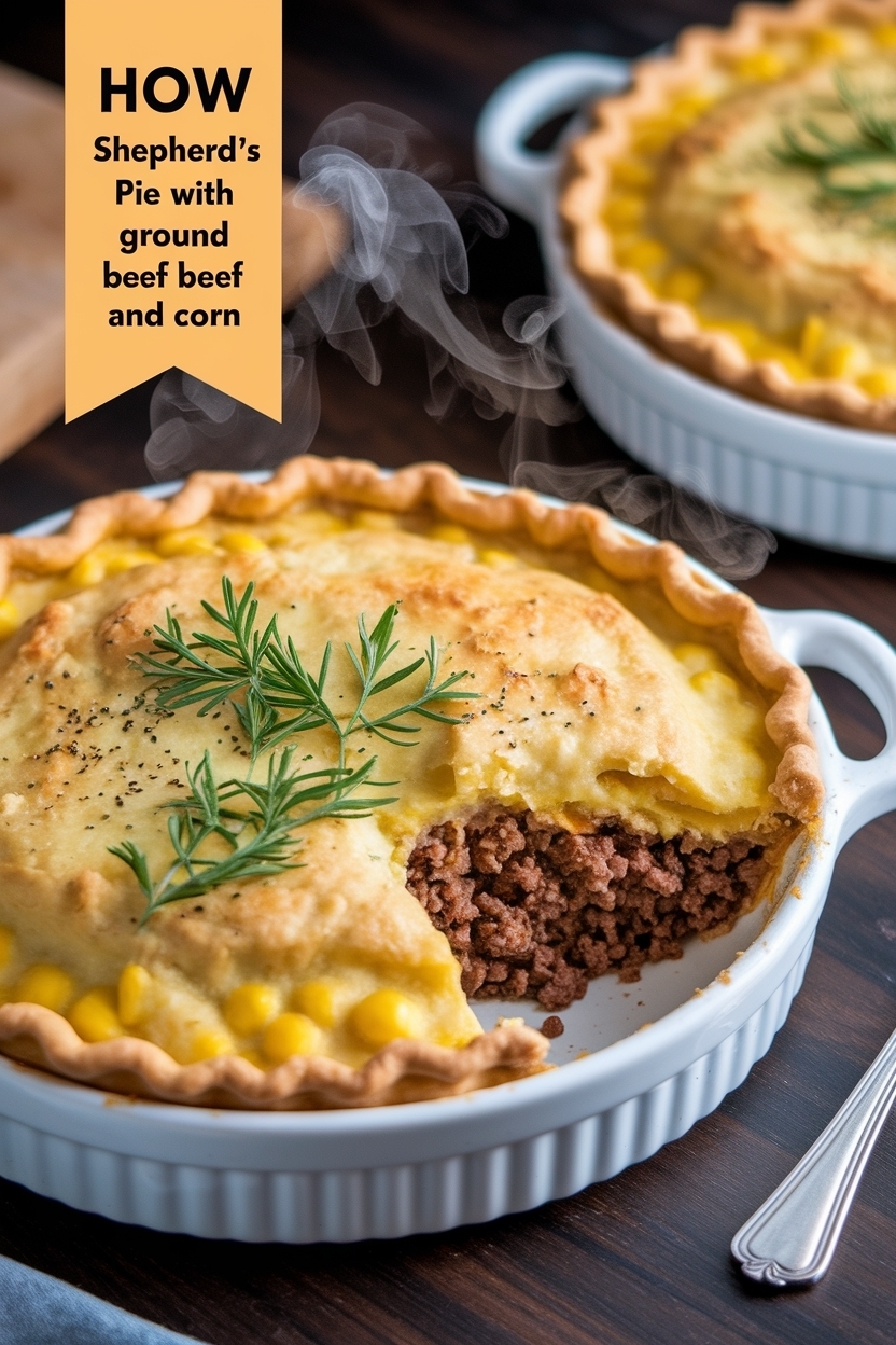 shepherd's pie with ground beef and corn