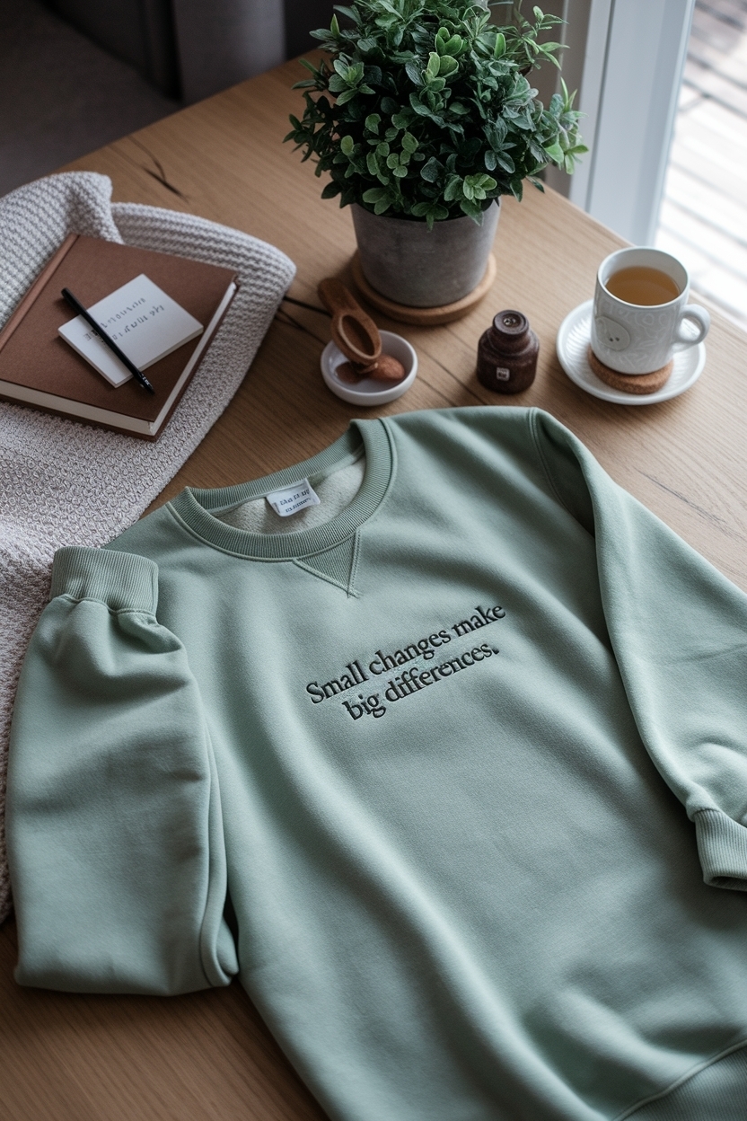 ## Embrace Elegance: Soft Sage Green Sweatshirt for Every Occasion