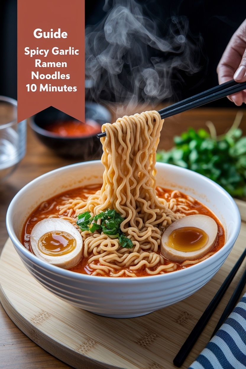 spicy garlic ramen noodles 10 minutes