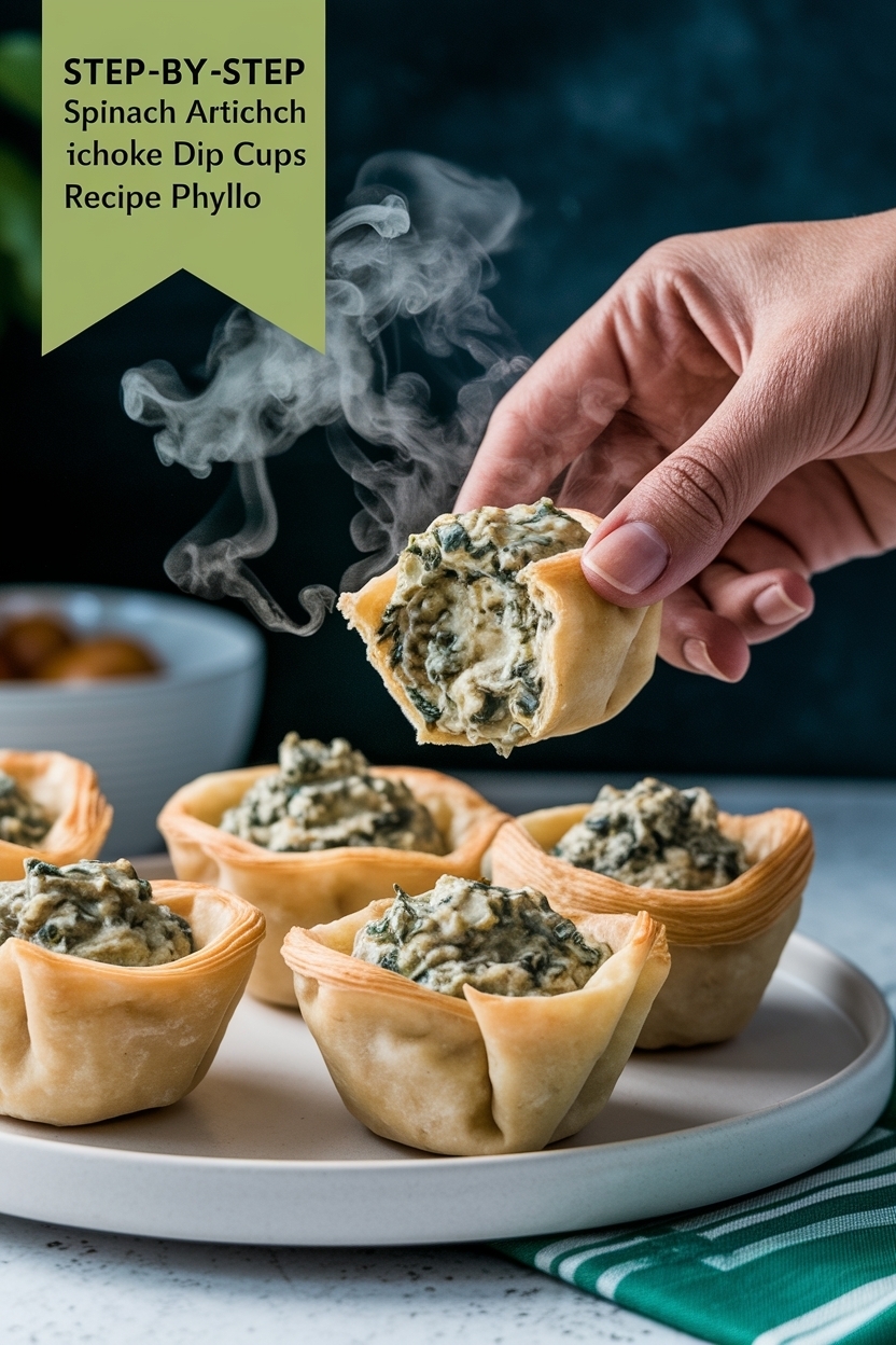 spinach artichoke dip cups recipe phyllo