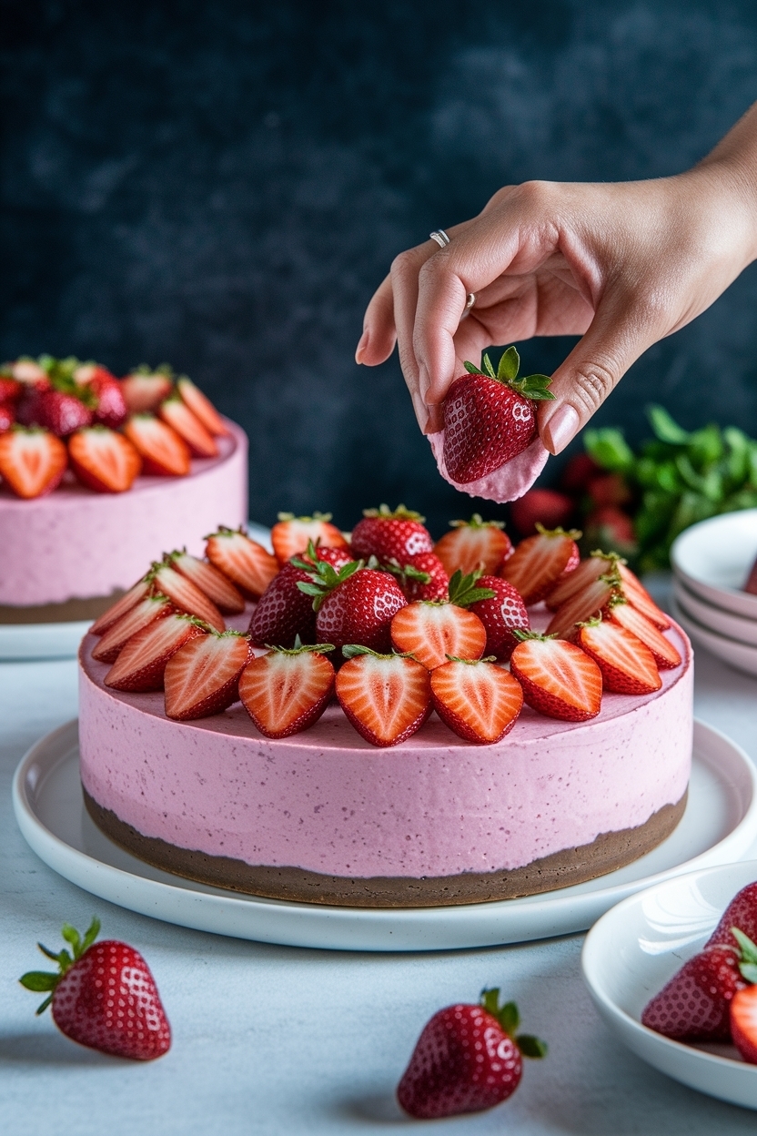 strawberry cheesecake dip no bake
