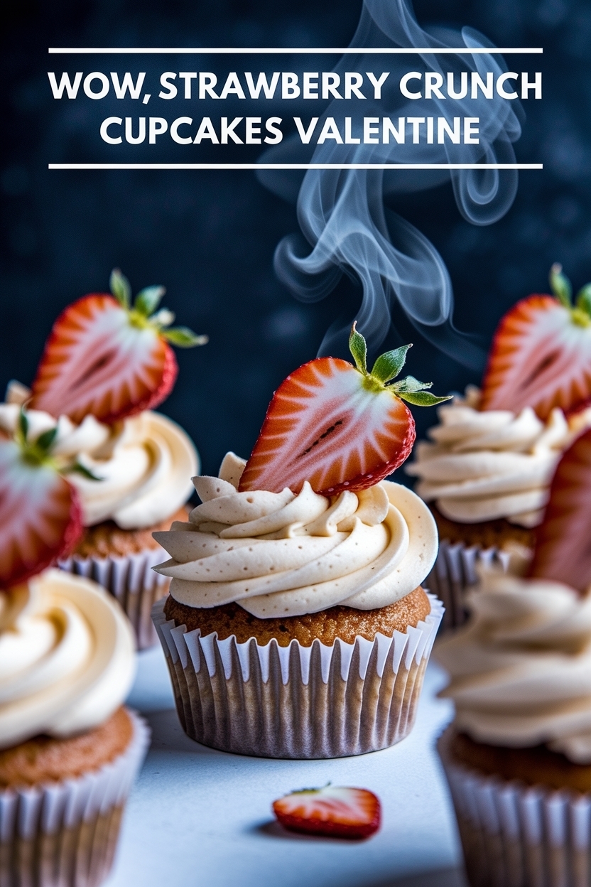 strawberry crunch cupcakes valentine