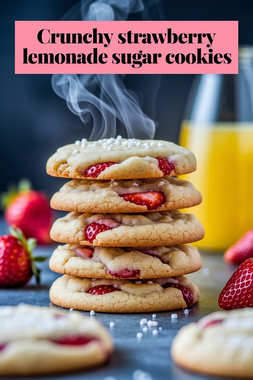 strawberry lemonade sugar cookies