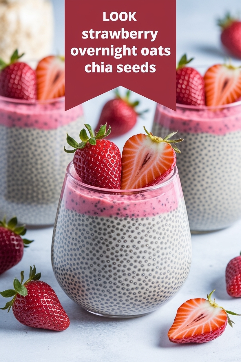 strawberry overnight oats chia seeds