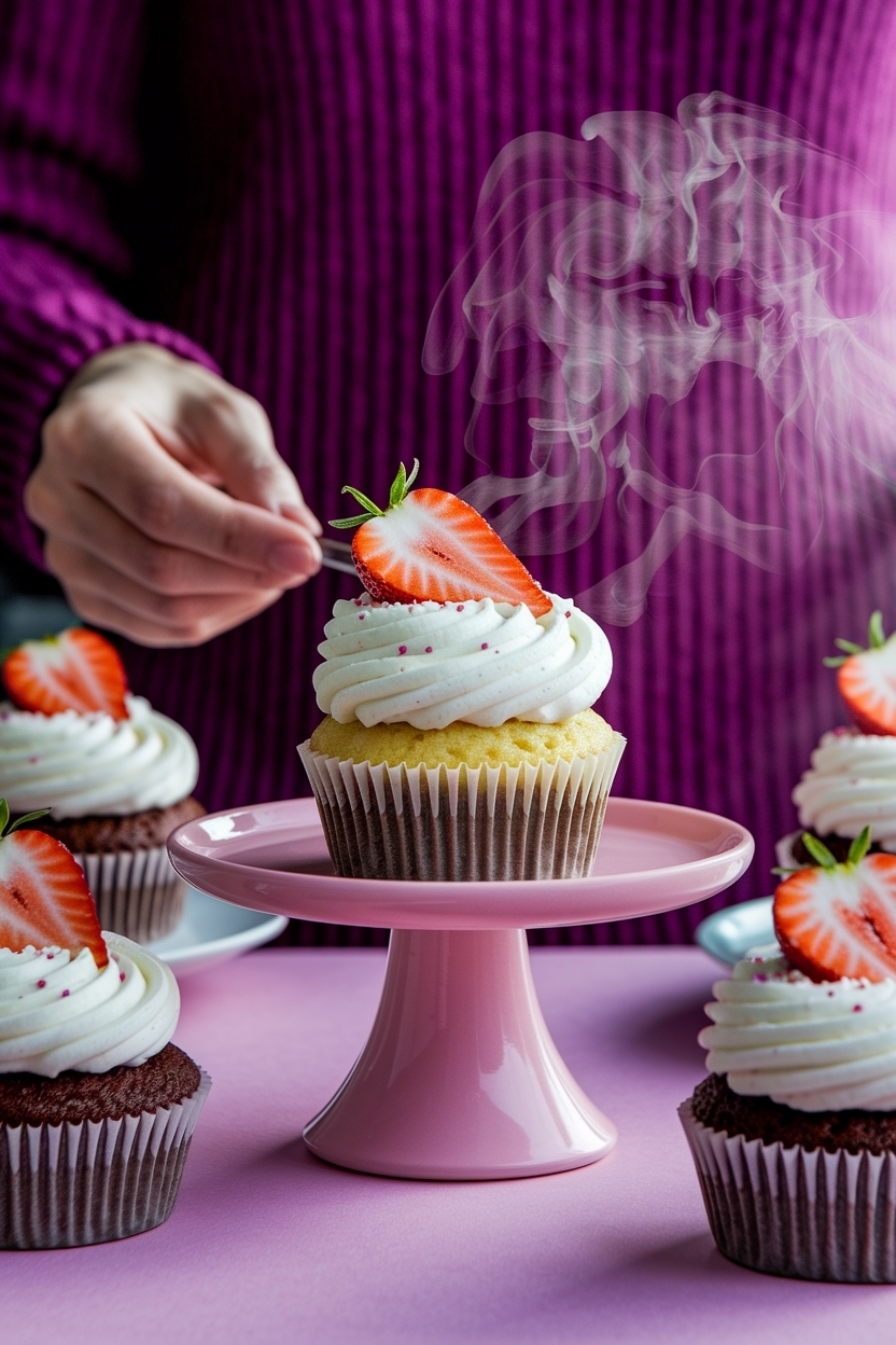 strawberry shortcake cupcakes valentine
