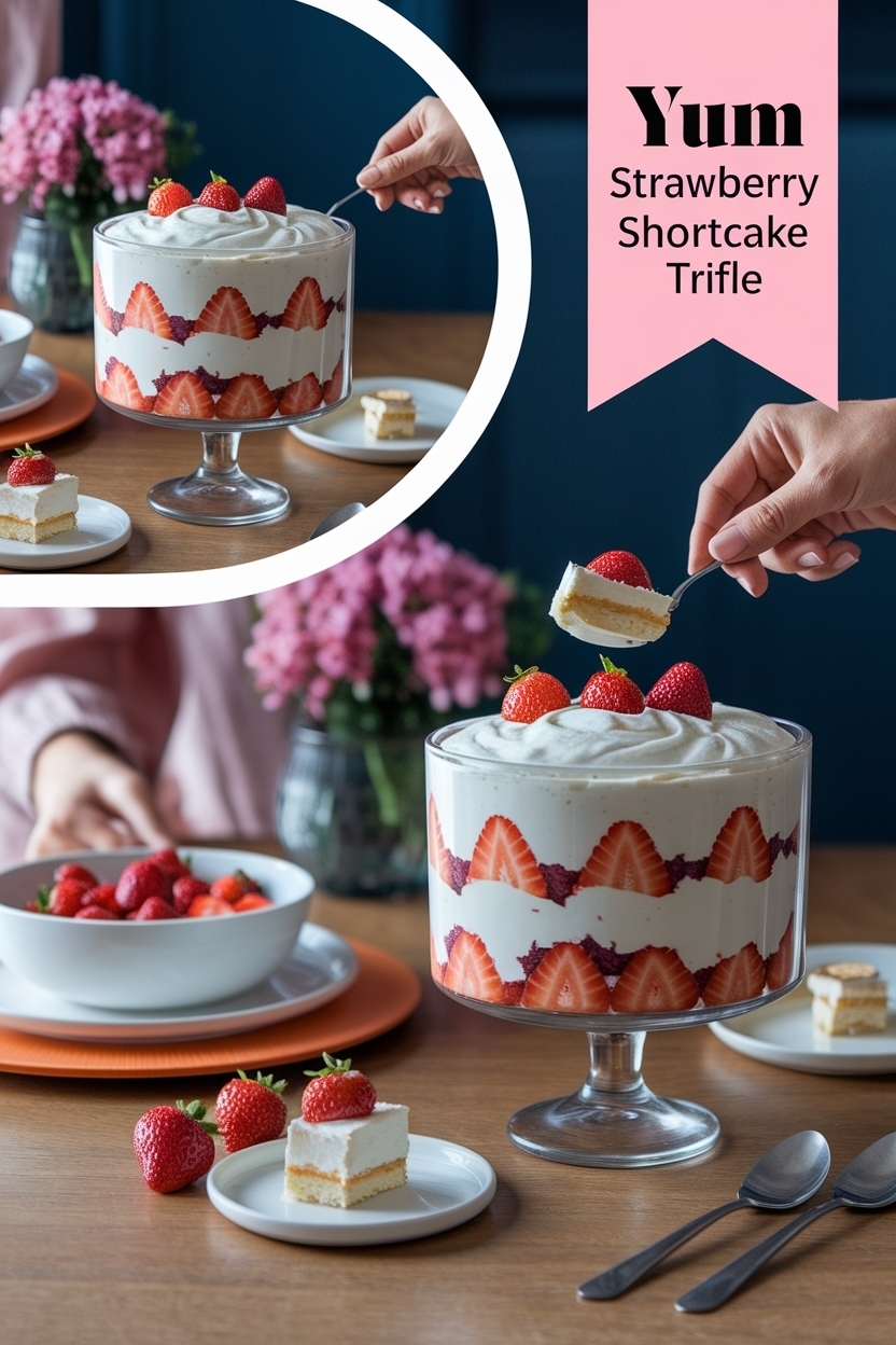 strawberry shortcake trifle