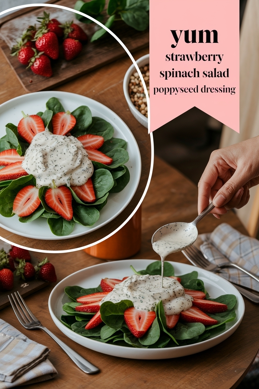 strawberry spinach salad poppyseed dressing
