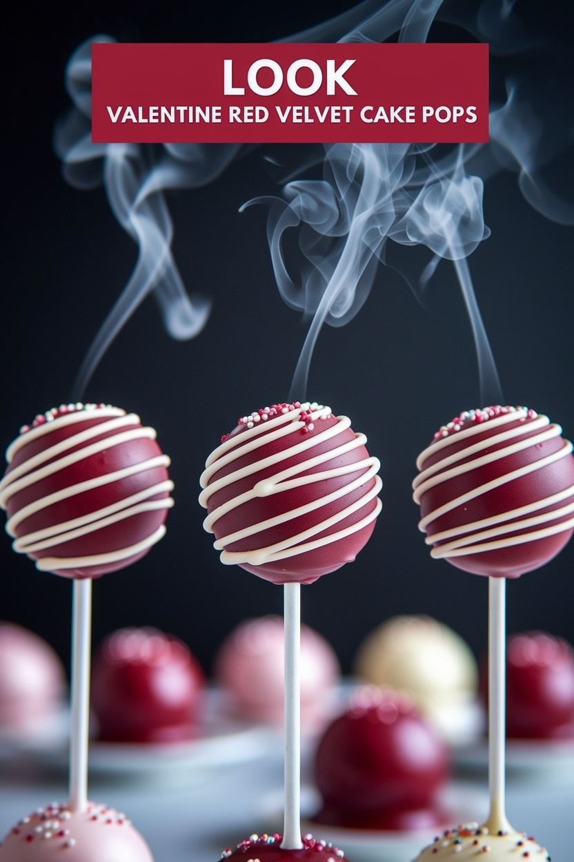 valentine red velvet cake pops