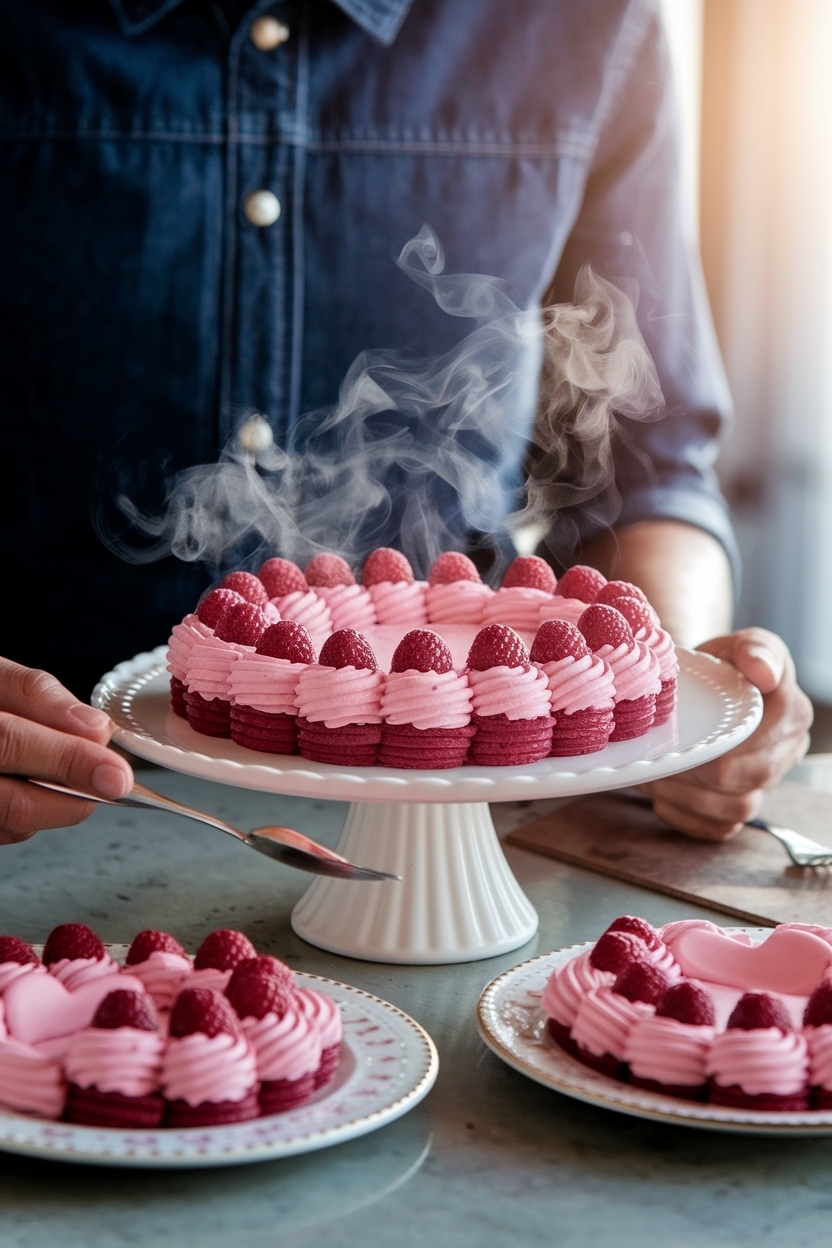 valentines dessert charcuterie board pink red