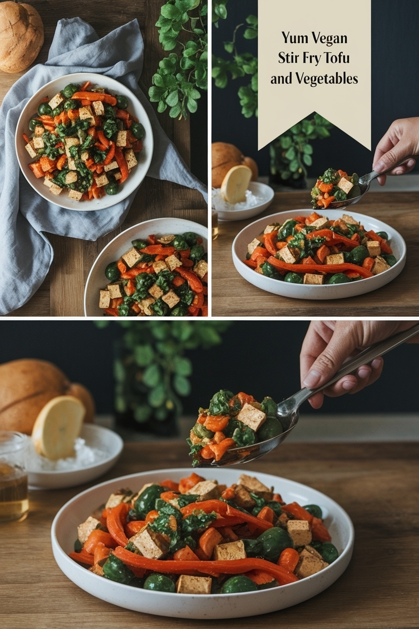 vegan stir fry tofu and vegetables
