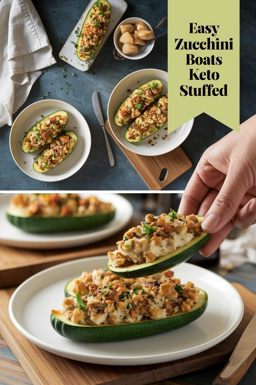 zucchini boats recipe keto stuffed